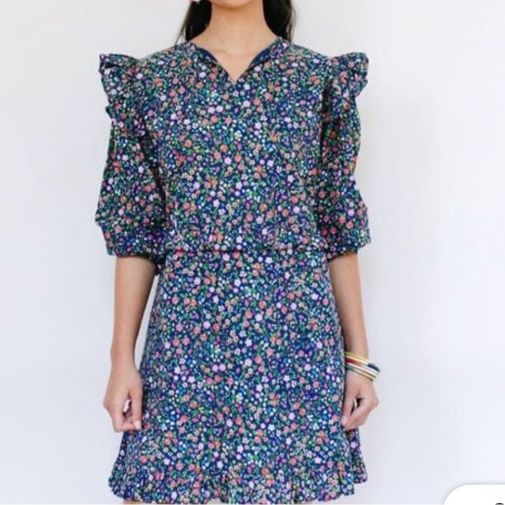 NWT Sunshine Tienda Navy Floral Monaco Dress